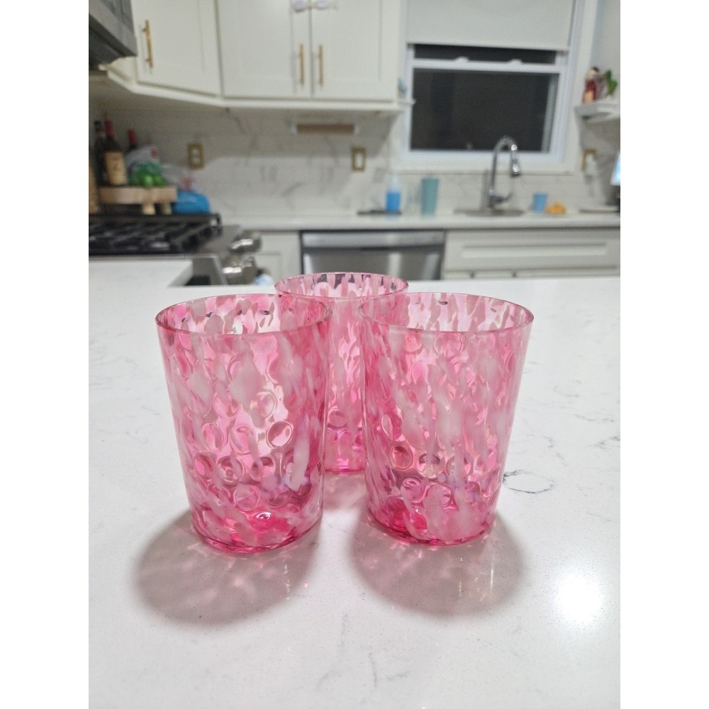 EAPG EARLY GLASS NORTHWOOD SPATTER AND COIN DOT TUMBLER c.1889